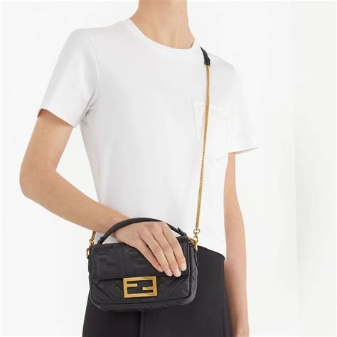 fendi mini baguette leather crossbody|baguette mini leather.